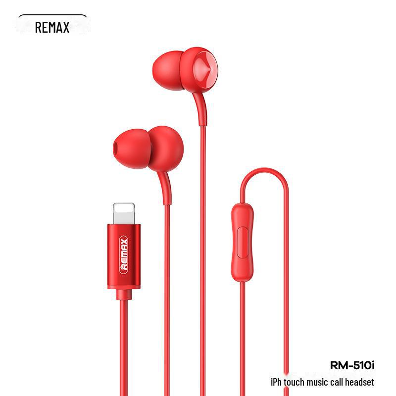 Remax In-Ear Headphones with Mic and Wired Control for Apple & Android, Heavy Bass