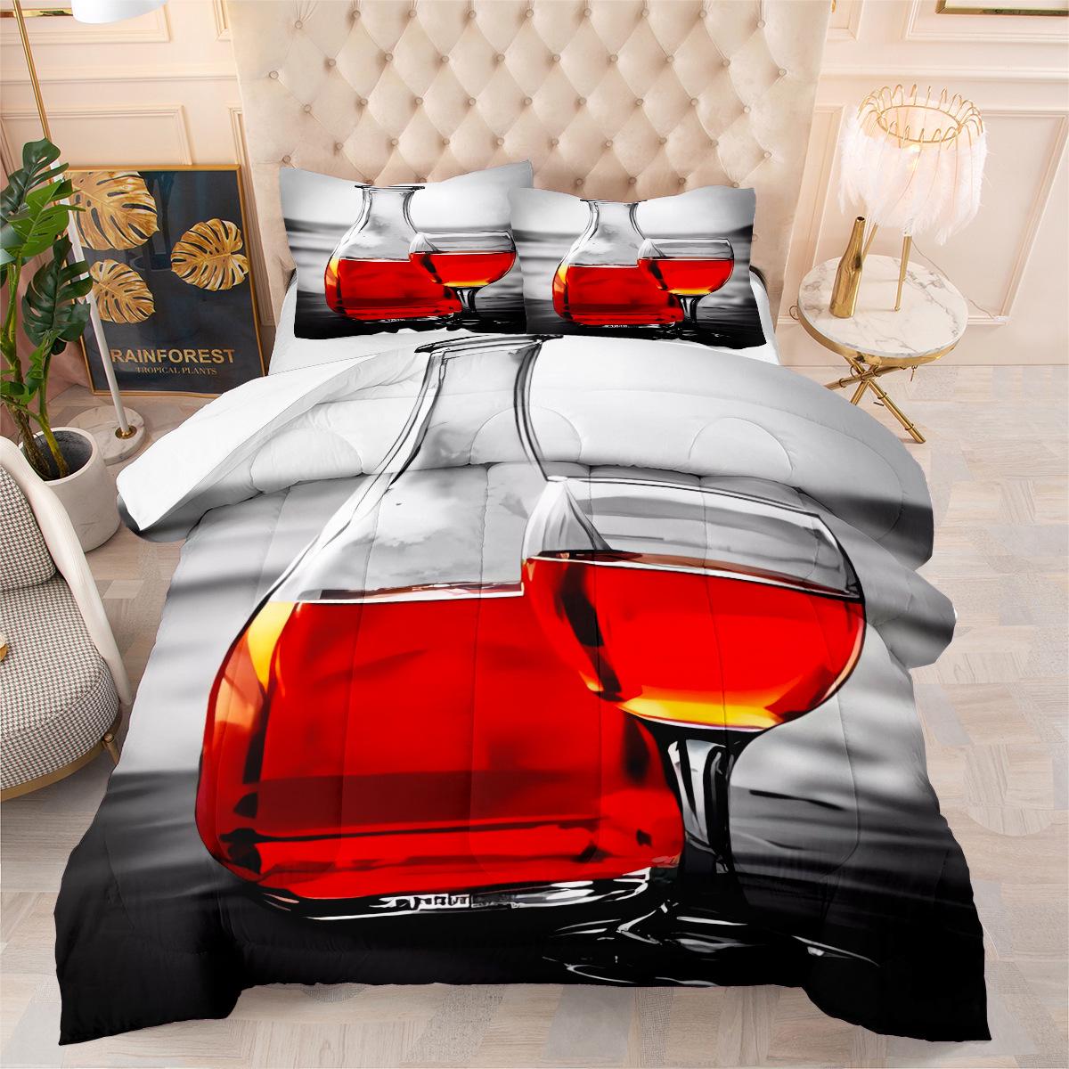 Bedding and Home Textile Three-piece Set, Fat Quilt Cover, Digital Printing Quilt Cover 140*200cm