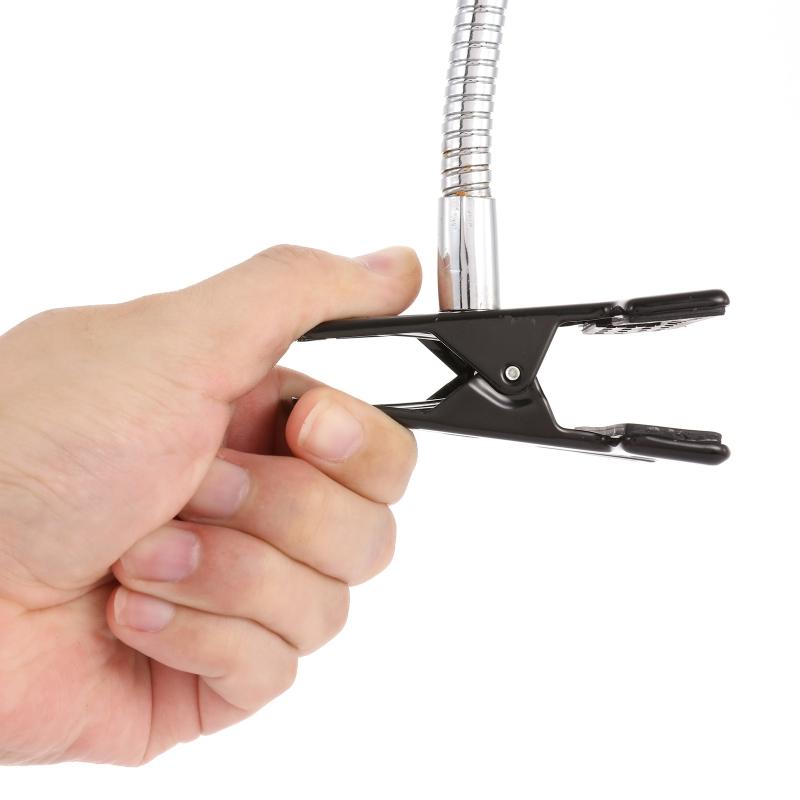 Large Lens Lighted Lamp Top Desk Magnifier Magnifying Glass With Clamp