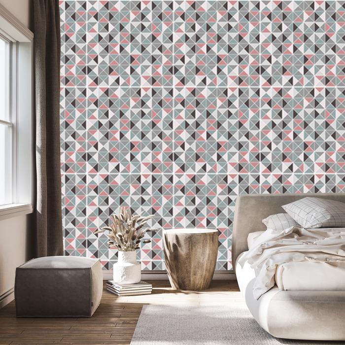 Geometric and colorful rhombus wallpaper for living room and bedroom 50x1000