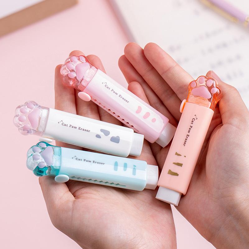 

Kawaii Push-Pull дизайн кошачья лапа портативный резиновый ластик милые ластики