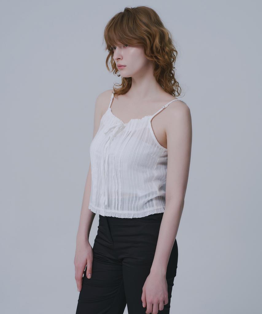 WAARFORWOMAN Ws-10 Lace Sleeveless Blouse_White