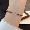 New Chinese Imitation Garnet Snowflake Bracelet Autumn and Winter New Light Luxury Temperament High Value White Personalized Jewelry