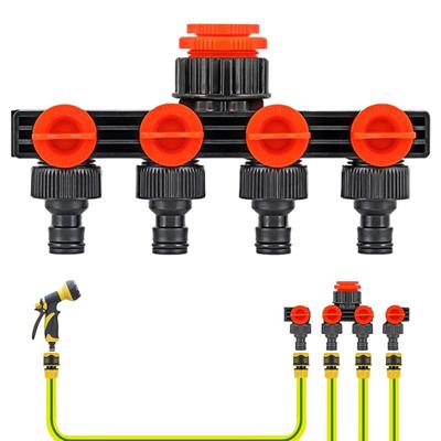 Water Hose Splitter 4 Way Hose Splitter Heavy Duty 4 Way Valve Drip Sprinkler Connector for Home Grounds Yard Car Washing Family