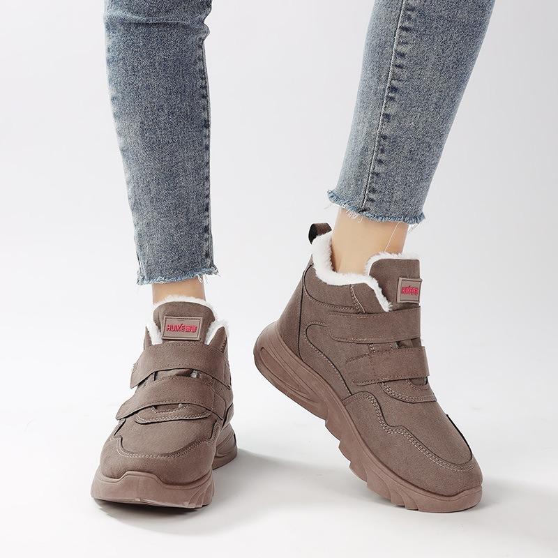 Winter Women's Shoes New Velvet Thickened Warm Shoes Comfortable and Lightweight Casual Cotton Shoes Simple Fashion Non-slip Mother Shoes