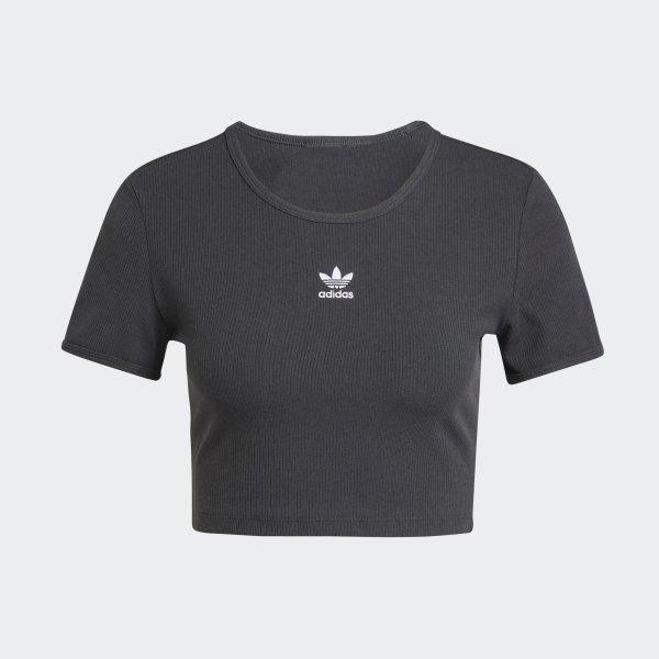 Women S eSSential Lip Tea adidaS Original Crop Tee Black