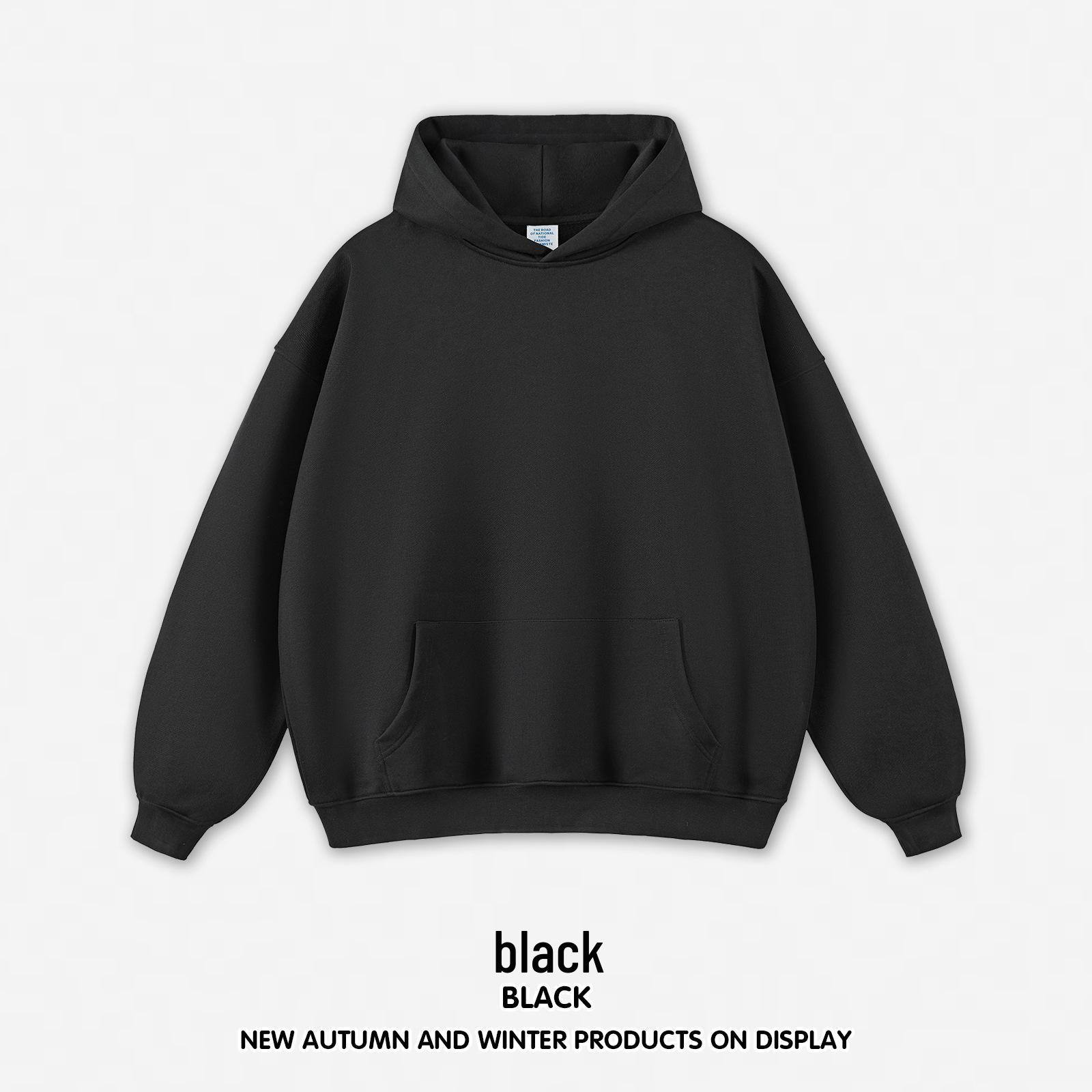 

RS Men s Clothing | Trendy Loopback Cotton Men s Hoodie - Cleanfit American Style Sweatshirt S чорний