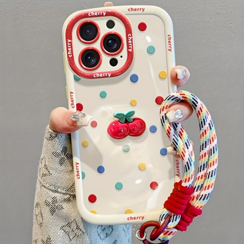 

2026 N6692 Protective Case with Cherry Doll Design – Cream Shell Surface iPhone 14 Pro Max