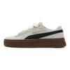 Smash Platform WIDELACE Women Low-top Fashion Wear-resistant Skate Shoes Off-white Black 404158-03