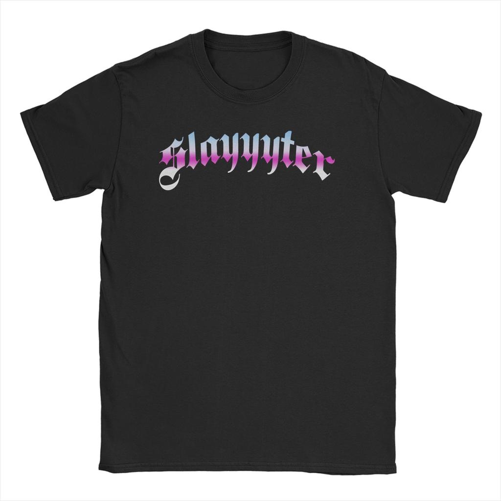 Cute Slayyyter Singer T Shirts Unisex WoUnisex 100 Cotton Vintage TShirts Crew Neck Tees Short Sleeve Clothes Summer