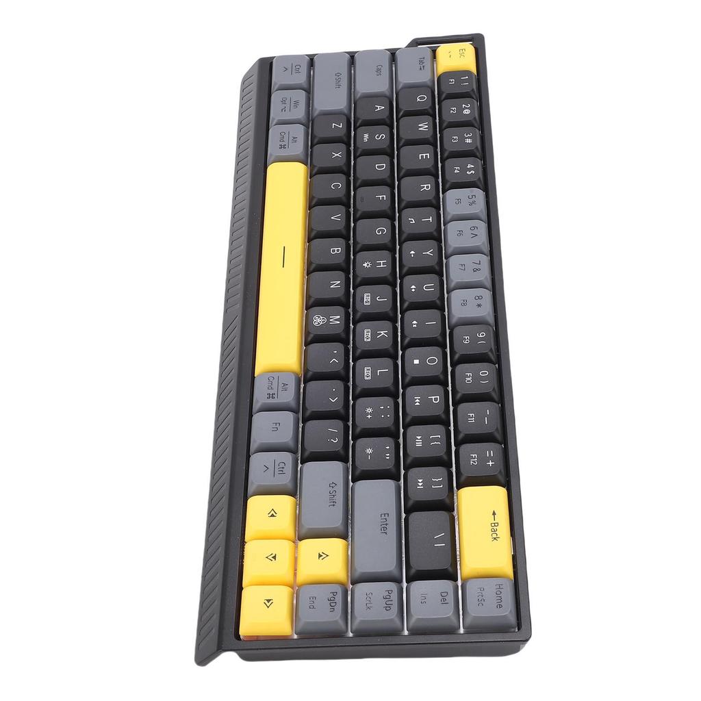 Wired Computer Keyboard Quiet Anti Ghosting RGB Backlit Slim 68 Keys Keyboard Scissor for Work Gaming