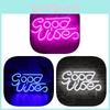 Good Neon Vibes Sign Led Word Usb Light Acrylic Lamp Bedroom Bar Party Decor
