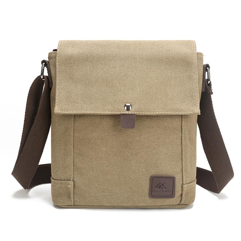 Men's Canvas Crossbody Bag Multifunctional Lightweight Shoulder Bag