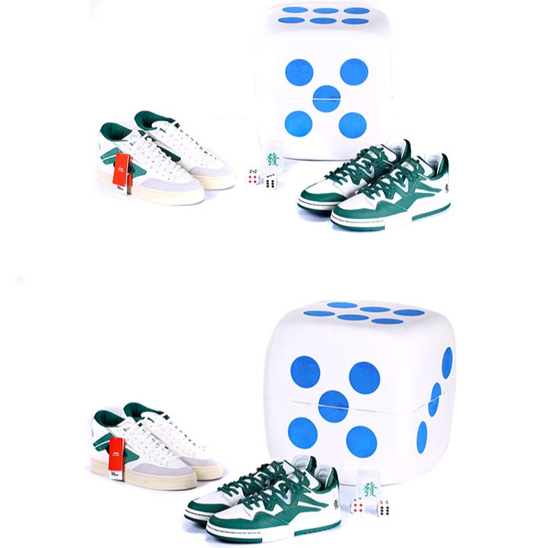 Li Ning Slip Resistant, Abrasion Resistant, Lightweight Low top Skateboard Shoes Women's Green AECS002-2(S-BOX)