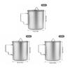 300ML/450ML/750ML Outdoor Water Cup With Foldable Handle Camping Picnic Mug Beer Cup  Travel