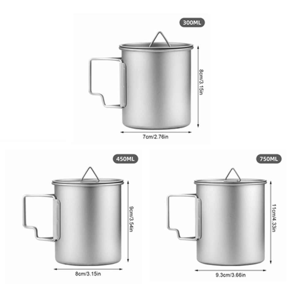 300ML/450ML/750ML Outdoor Water Cup With Foldable Handle Camping Picnic Mug Beer Cup  Travel