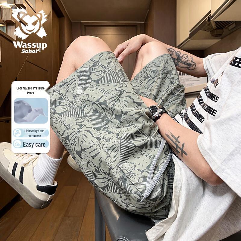 Wassup Sohot Men s Quick-Dry Printed Sports Shorts 4XL