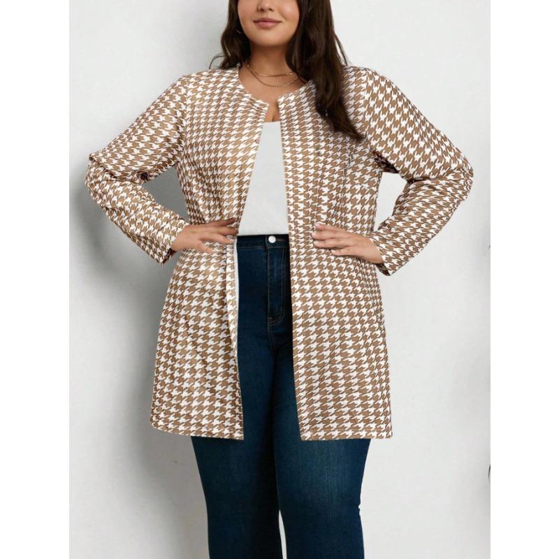 QICED Damen Vintage Casual Herbst Winter Langarm Jacken & Mäntel