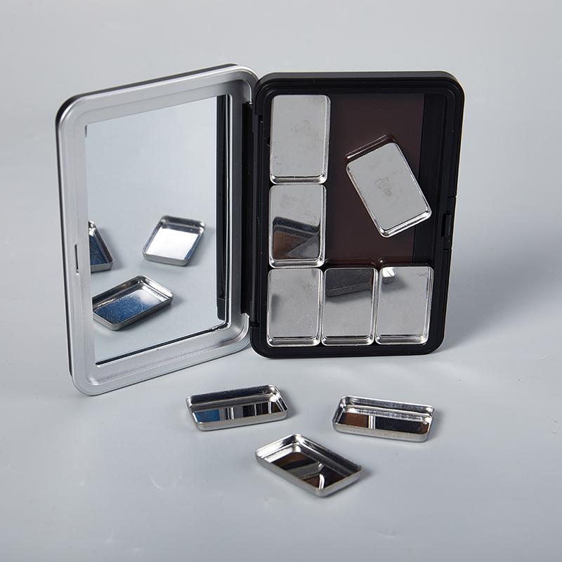 Empty Eyeshadow Palette Eye Makeup Storage Dish Diy Eye Shadow Tool With Mirror