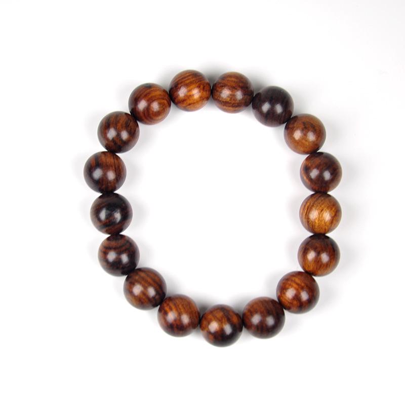 

Black Rosewood Square Card Buddhist Beads Bracelet for Men and Women
