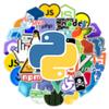 10/25/50 Pezzi Sticker Geek Programmatore Java Git Icone Graffiti per Skateboard Chitarra Laptop Telefono Bagaglio Borraccia Auto