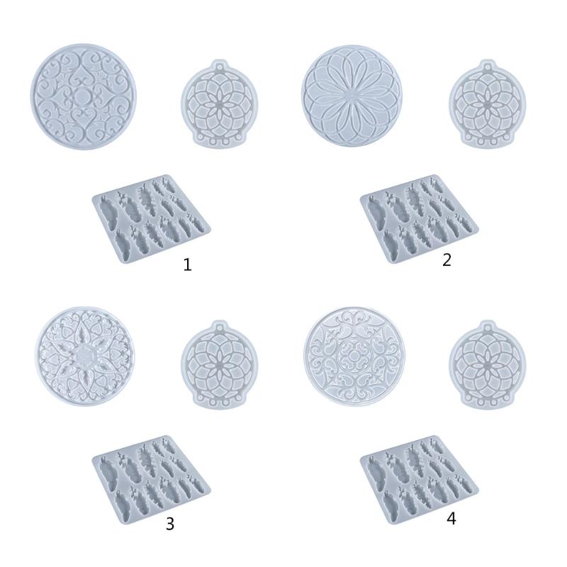 Dream Catcher Silicone Molds Epoxy Resin Casting Feather Pendant for Wall Hanging Decor Bedroom Living Room Art Craft