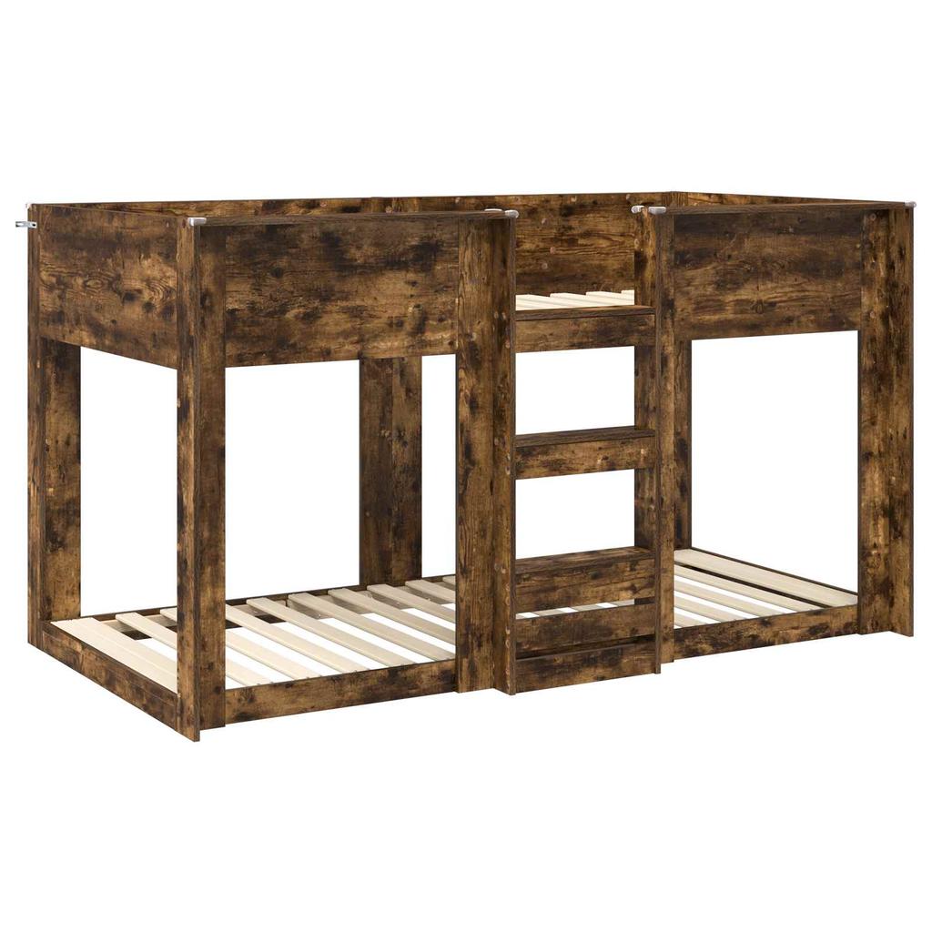 Bunk Bed for Kids Smoked Oak 80 x 200 cm