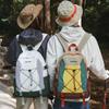 Outdoor Contrast Backpack Large Capacity Lightweight Travel Backpack Sport Schoolbag
