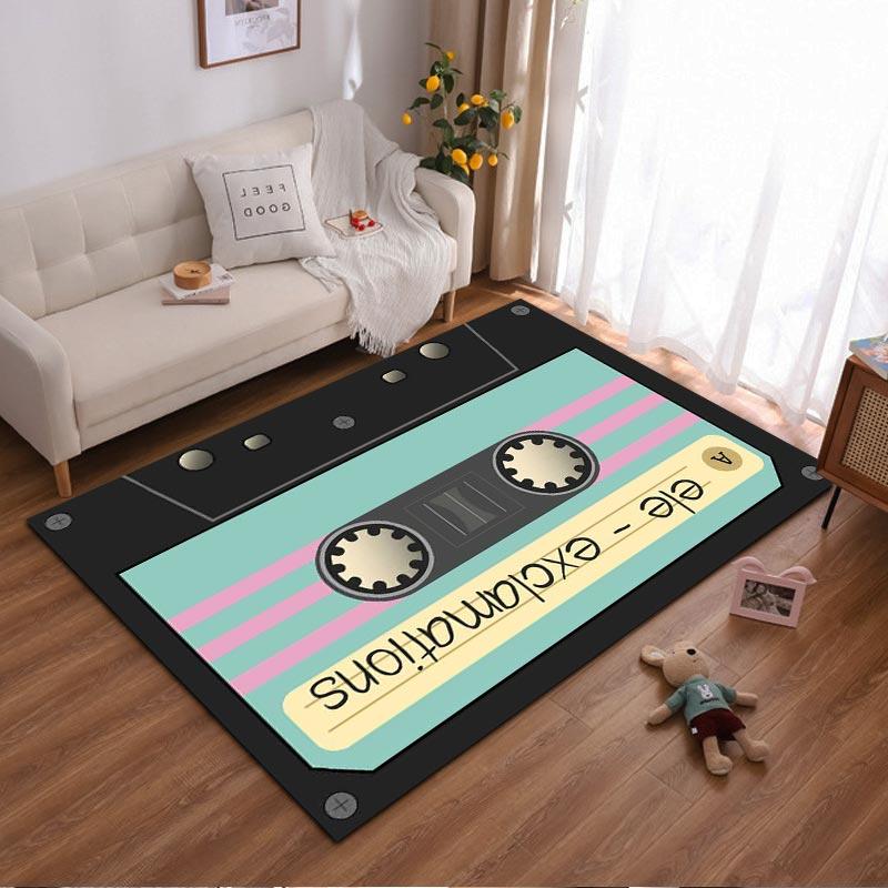 

Vintage Cassette Tape Carpet, Retro Style Area Rug for Home Decor Suitable for use as an anti-slip for living room bedroom sofas 40x60cm( 15x23in )