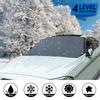 210 X 120cm Automobile Magnetic Front Windshield Cover Black Snow Ice Frost Wind Shade Protector