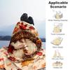 1PC Hedgehog, AutumnOutdoor Flannel Blanket - Soft Plush Decor for Picnics, camping, Bedroom, Playroom, Office, or Lunch Break 1219A