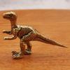 Mini Brass Dinosaur Figurines Ornament Metal Animals Statue Jurassic Dinosaur Family Small Statue Home Decor Crafts Accessories