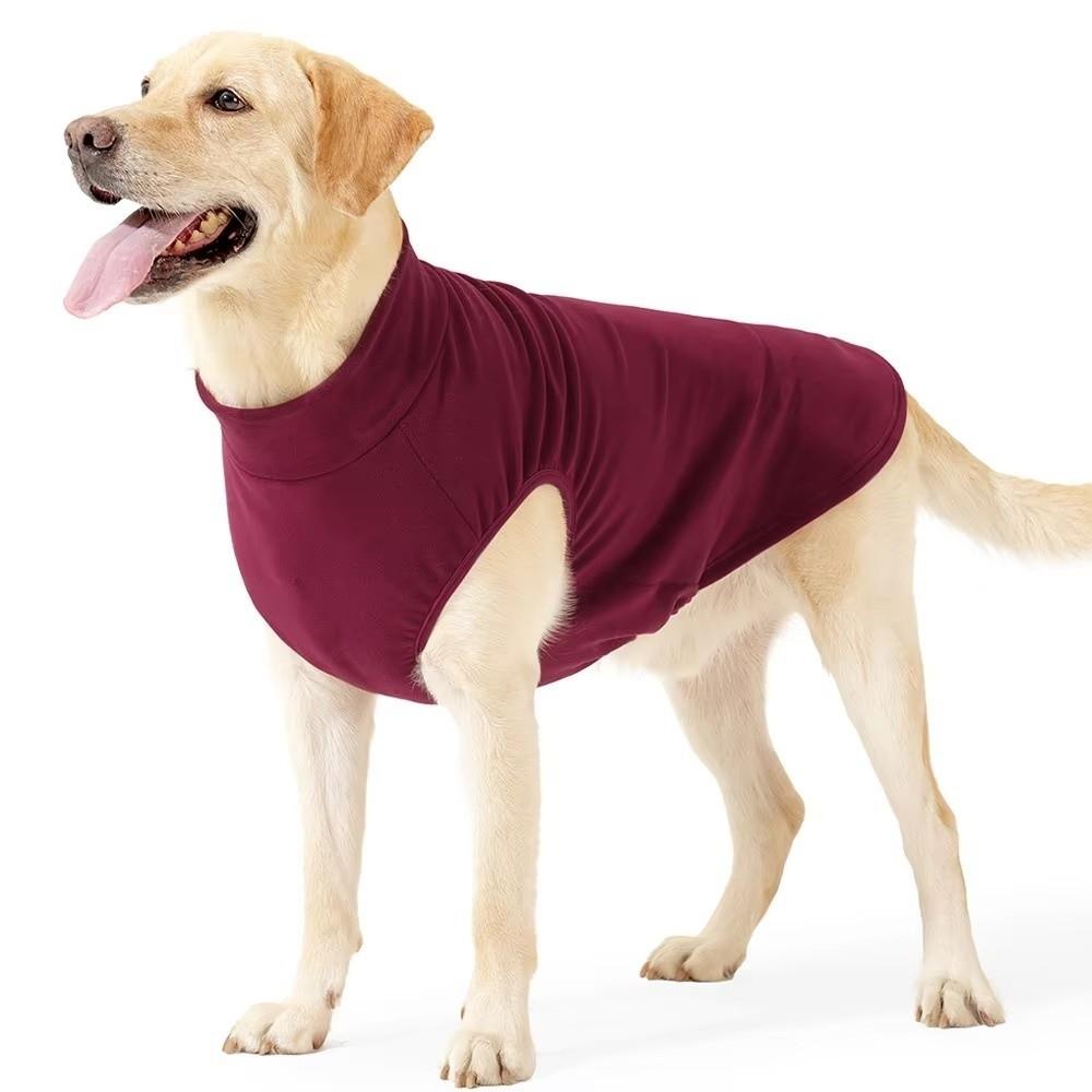 Solid Color Dog Sweater Soft Fleece Stretchy Pullover Dog Clothes Lightweight Pet Clothing Winter for Small Medium Large Dogs