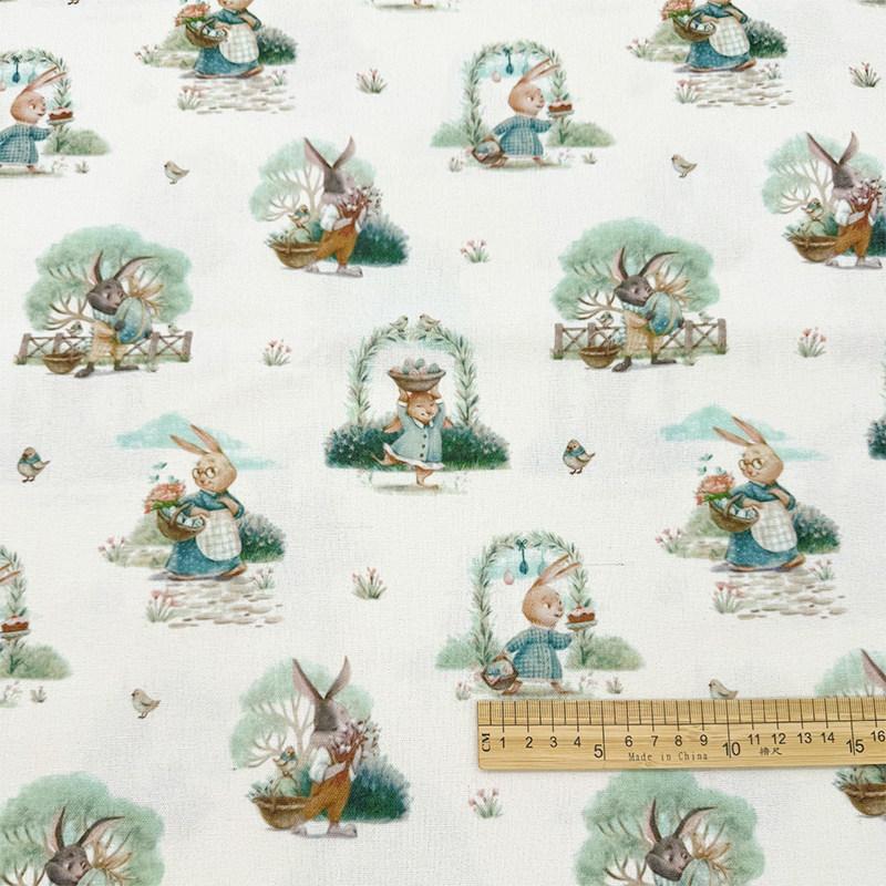 

0.5m/1m/2m Cartoon Fairy Tale Printed Encrypted Cotton Linen Fabric for Tablecloths Curtains Sofa Covers Handmade DIY Fabrics 50x150cm