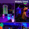 96W/48W/24W Fluorescent Black UV Light Party Bar Glow In Dark Party Supplies for Christmas Blacklit Party Stage Light Xmas Party