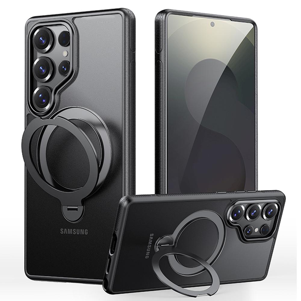 For Samsung Galaxy S25 Ultra Case Compatible with MagSafe Drop Proof TPU PC Kickstand Phone Cover