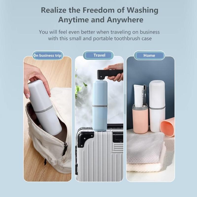 2PCS Toothbrush Travel CaseMulti-Function Portable Toothbrush CoverDustproof Toothbrush HolderSuitable for Business Camping T