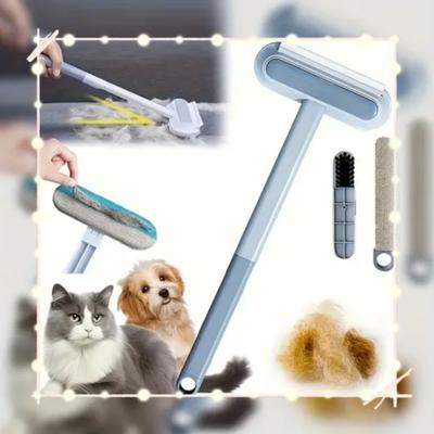 2-i-1 Husdjurshårborttagningsborste - Tvättbar och Återanvändbar, Lämplig för Hundhår på Mattor och Soffor