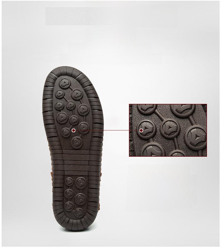 Handgenähte Leder-Loafer für Herren – Lässige Slip-On-Flats für den Außenbereich, Low-Top, große Größe