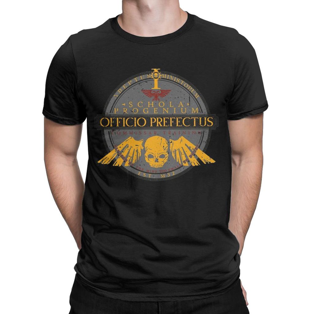 Schola Progenium Commissar Training Astra Militarum Men T Shirt Casual Tees Short Sleeve T-Shirts 100% Cotton Party Tops