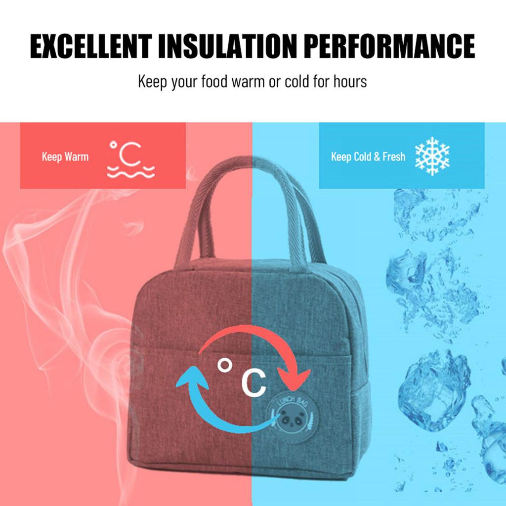 6L Portable Insulation Bag Lunch Tote Bag Thermal Cooler Handbag Reusable Waterproof Large Capacity Leak proof for