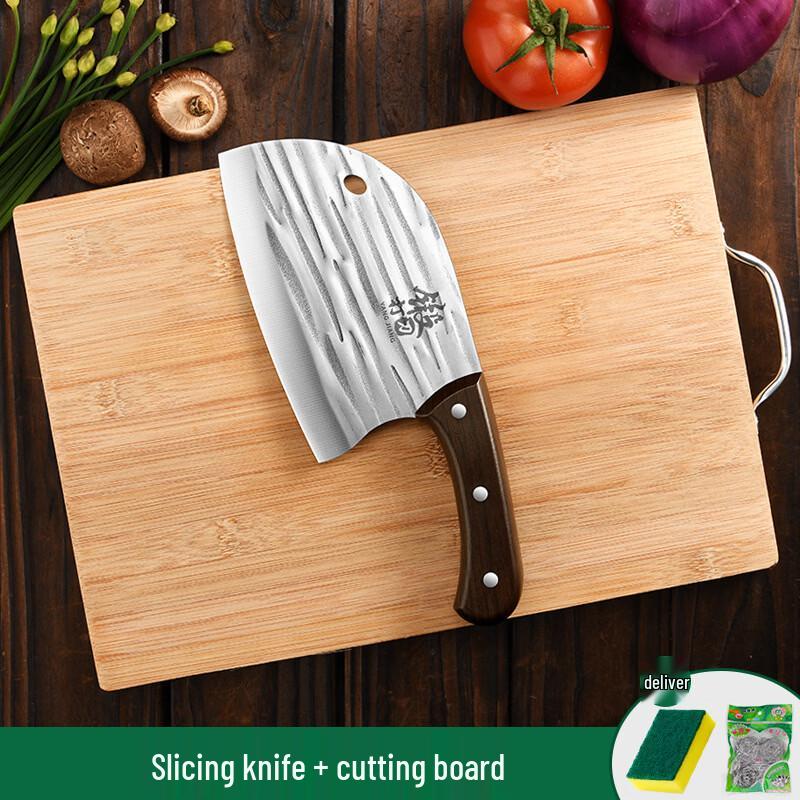 Zhi Shi White Half-Round Kitchen Knife & Cutting Board Set