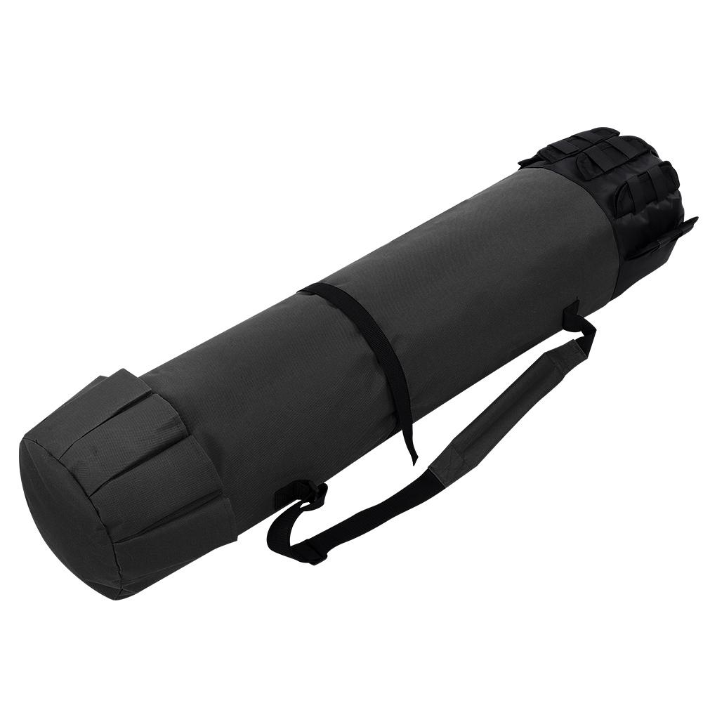 Outdoor Fishing Rod Pole Reel Lures Box Tackle Storage Bag   Shoulder Strap (Black)