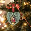 My Heart Is In Heaven Angel Wing Ornament Christmas Tree Pendant Festival Party Household Decorations Xmas Memorial Pendants