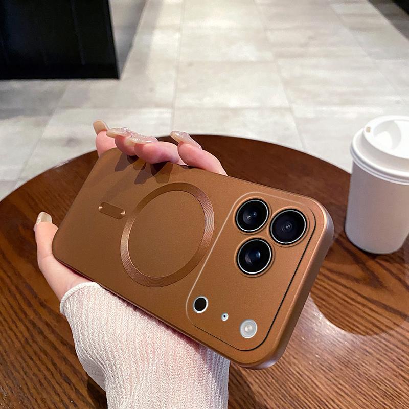 For Magsafe Magnetic Wireless Charge Case for IPhone 17 16 15 14 13 12 11 Pro Max 17Air 16e Silicone Glass Lens Protection Cover