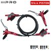 IIIPRO IV4 Bicycle Hydraulic Brakes Set 4 Piston Bike Hydraulic Disc Brake Set 160mm Road MTB Oil Pressure Brake Disc