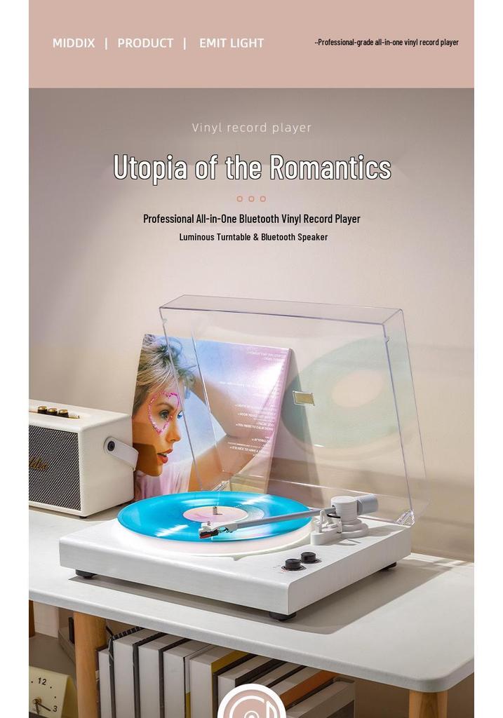 European Retro Gramophone Bluetooth Speaker for Vinyl Records