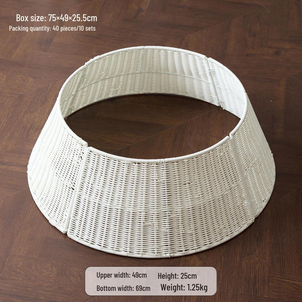 Christmas Tree Base Decorations: Skirt & Basket Set