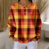 Women's Casual Shirts Long Sleeve Tops Button Up V Neck Loose Knit Fall Favorites For Women