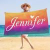 Personalized Beach Towel for with Name Text Custom Bath Towel for Hotel Gym Bathroom Add Own Design Soft Pool Towel for Gift